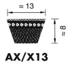Kép 2/2 - AX-es profilú fogazott ékszíjak (Mitsuboshi márka) - 13 mm x 8 mm-es profil