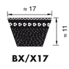 Kép 2/3 - BX-es profilú fogazott ékszíjak (Optibelt) - 17 mm x 11 mm-es profil