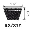 Kép 2/3 - BX-es profilú fogazott ékszíjak (Mitsuboshi) - 17 mm x 11 mm-es profil