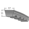 Kép 1/3 - BX-es profilú fogazott ékszíjak (Mitsuboshi) - 17 mm x 11 mm-es profil