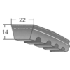 Kép 1/2 - CX-es profilú fogazott ékszíjak -  22 mm x 14 mm-es ékszíj