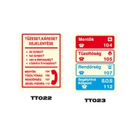 Tűz -és munkavédelmi utánvilágítós táblák