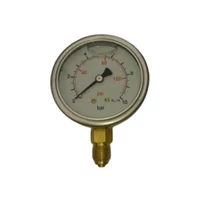 MX típusú glicerines manométer - alsó csatlakozás, 63 mm-es (1/4 coll)