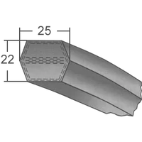 25x22-s profilú hatszögletű ékszíj (Optibelt) 25x22-s profilú hatszögletű ékszíj (Optibelt)
