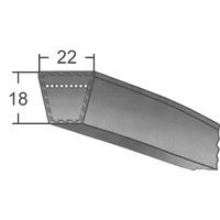 SPC-s keskeny profilú burkolt ékszíjak (Optibelt) - 22 mm x 18 mm-es profil