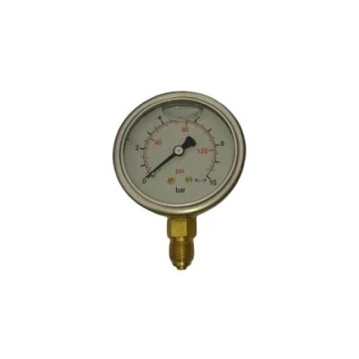 MX típusú glicerines manométer - alsó csatlakozás, 63 mm-es (1/4 coll)
