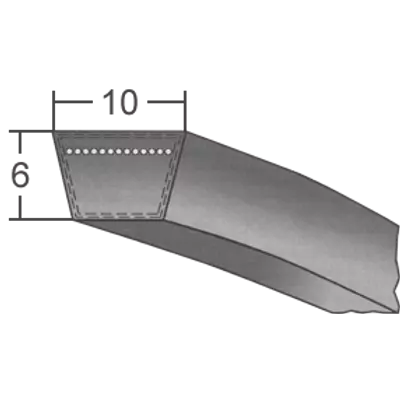 Z/10-es profilú klasszikus ékszíj (DTE) - 10 mm magas és 6 mm széles ékszíj