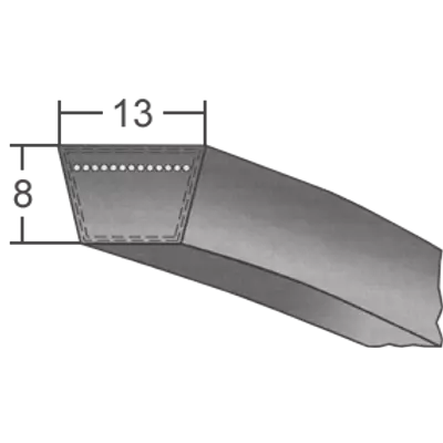 A/13-as profilú klasszikus ékszíj (Mitsuboshi) - 13 mm x 8  mm-es profil