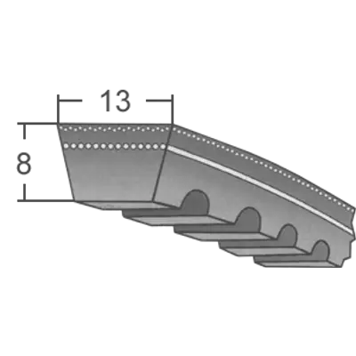 AX-es profilú fogazott ékszíjak (Mitsuboshi márka) - 13 mm x 8 mm-es profil