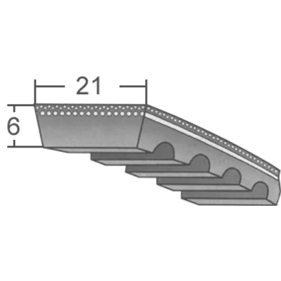 21x6-os profilú ipari variátorszíjak