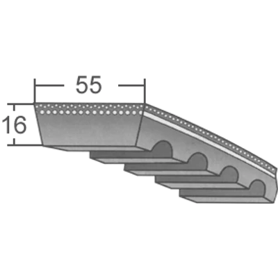 55x16-os profilú ipari variátor szíj